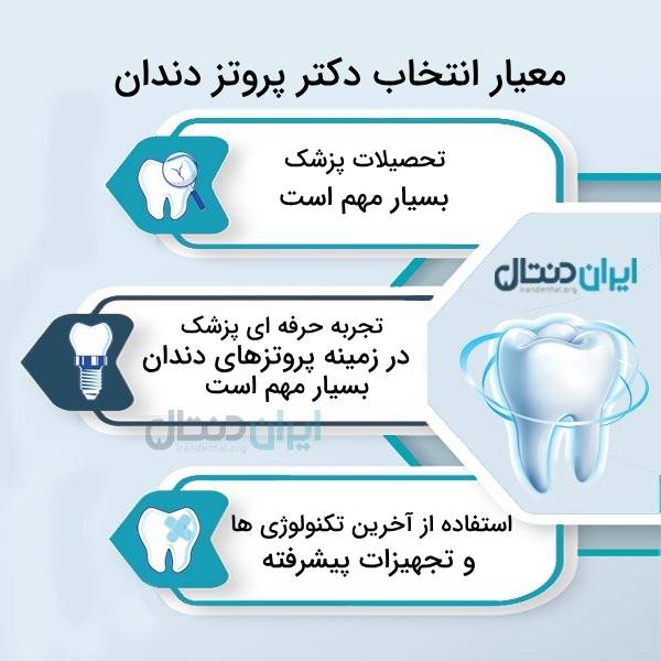 معیار انتخاب بهترین دکتر پروتز دندان در تهران