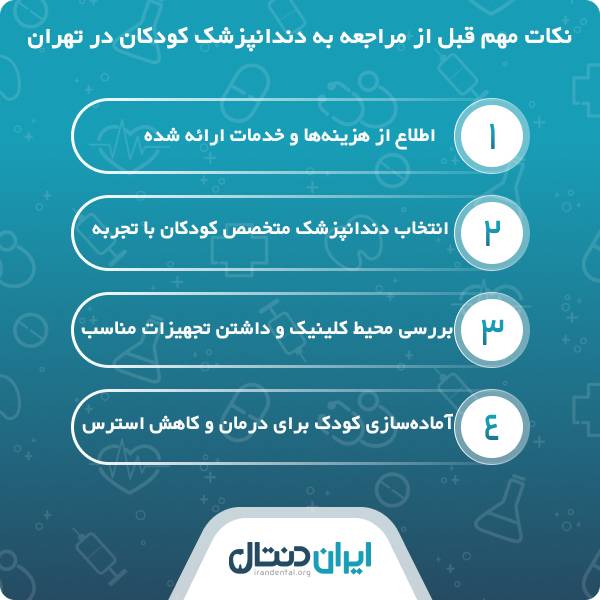 نکات مهم قبل از مراجعه به دندانپزشک کودکان در تهران
