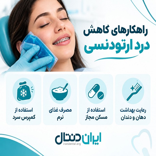 راهکار های کاهش درد ارتودنسی