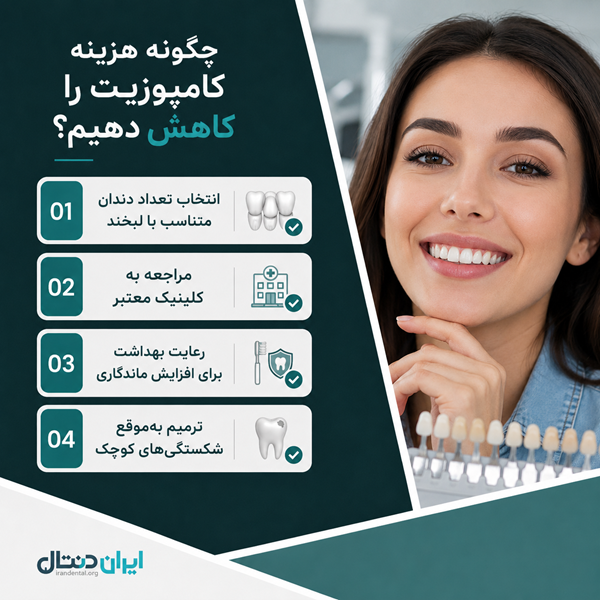 چگونه هزینه کامپوزیت دندان را کاهش دهیم