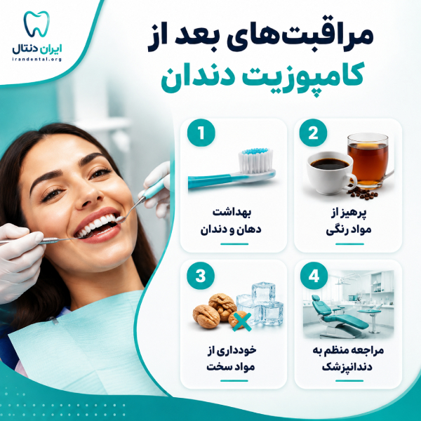 مراقبت های بعد از کامپوزت دندان
