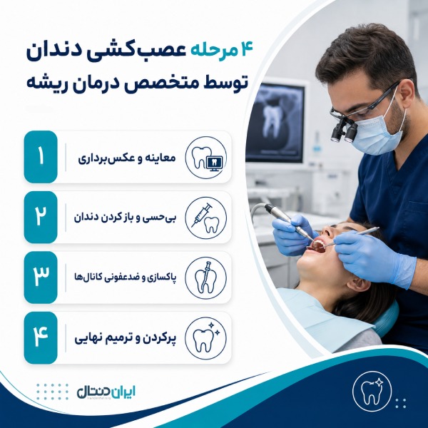 مراحل عصب کشی دندان توسط متخصص درمان ریشه در مشهد